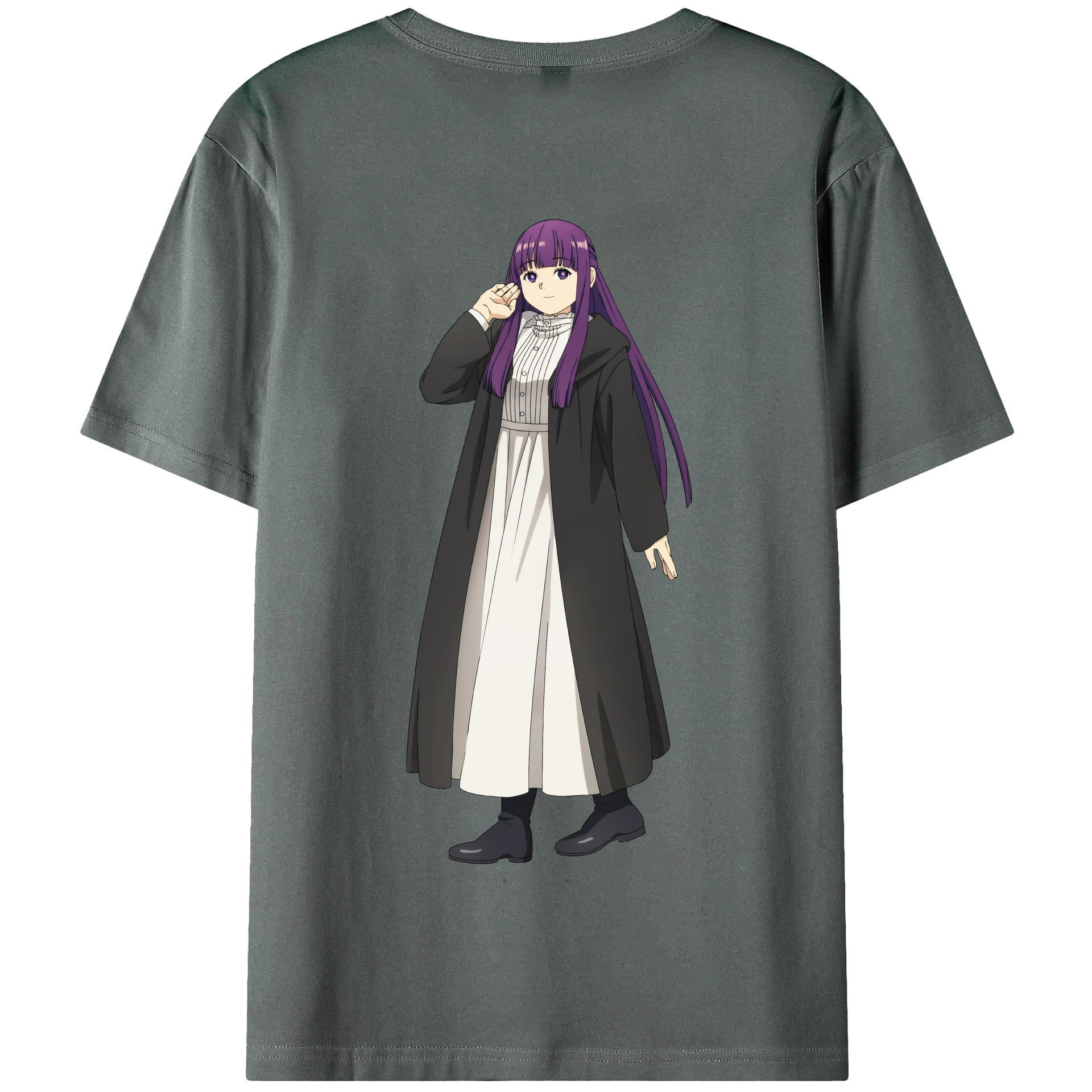 （画像用） 葬送のフリーレン Frieren 綿100％半袖Tシャツ（背面プリント）